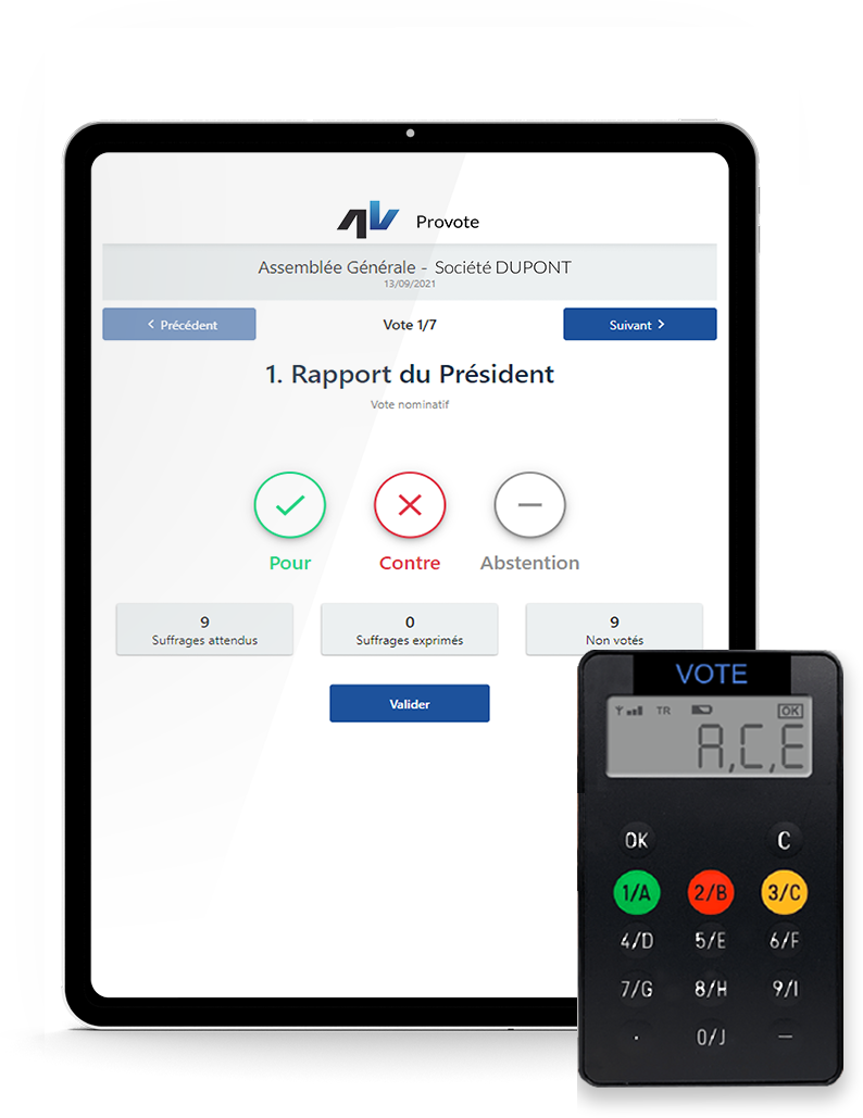 Boitier de vote, ipad vote en ligne